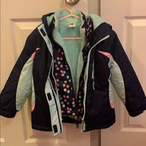 3T girls 2 in 1 coat